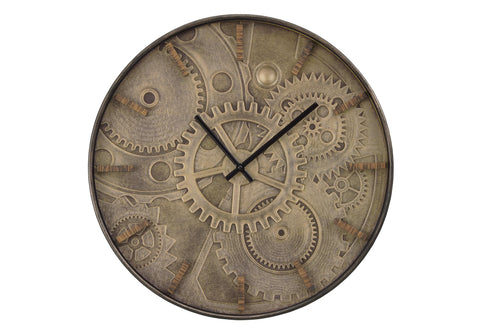 Monarch Specialties I 9041 Clocks, 20" Round, Wall Clock, Brown, Transitional
