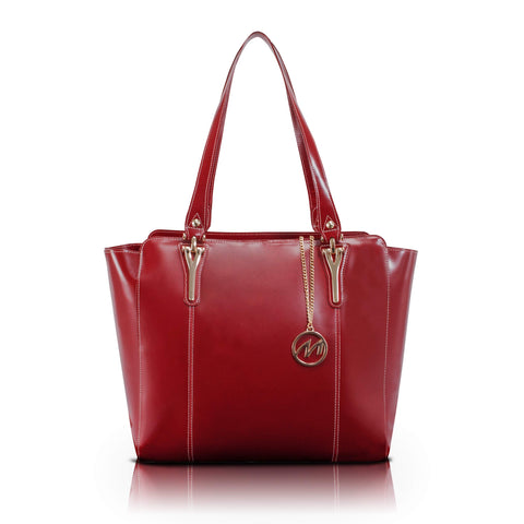 McKlein ALICIA, Leather Ladies' Tote with Tablet Pocket, Laptop Bag for Women Lightweight Leather, Computer Tote Bag, Briefcase Large Capacity Handbag Shoulder Bag