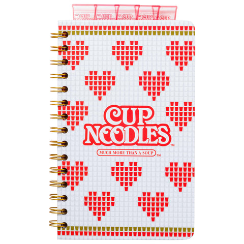Silver Buffalo Nissin Cup of Noodles Spiral Tabbed Notebook, 8” x 5”