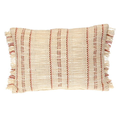 Parkland Collection Transitional Stripes Beige 14" x 20" Pillow