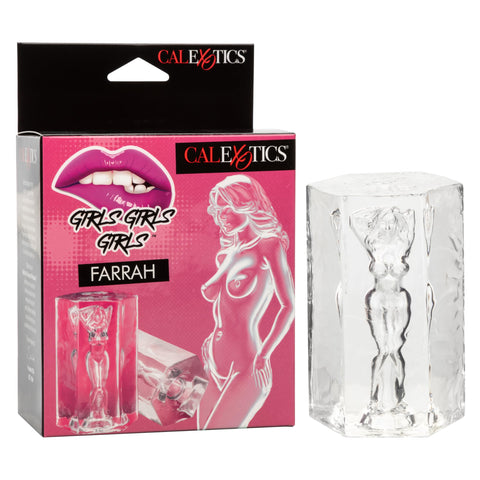 CalExotics Girls Girls Girls Farrah Male Masturbator, See Through Transparent Design and Closed End Superior Suction - SE-0892-10-3