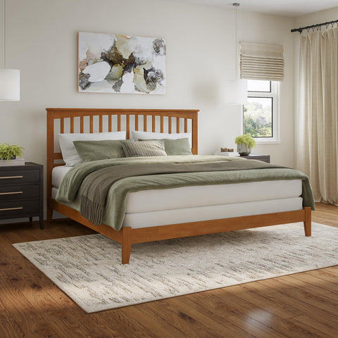 AFI, Mission King Foundation Bed, Light Toffee