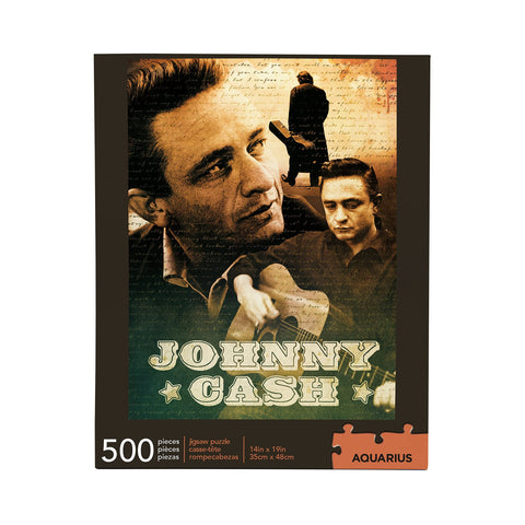AQUARIUS Johnny Cash Puzzle (500 Piece Jigsaw Puzzle) - Glare Free - Precision Fit - Virtually No Puzzle Dust - Officially Licensed Johnny Cash Merchandise & Collectibles - 14 x 19 Inches