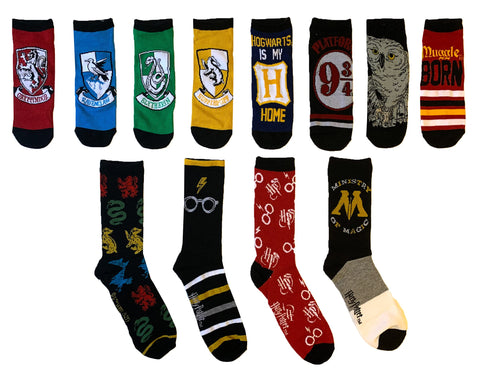 Hyp Harry Potter Houses Men's 12 Days of Socks in Advent Gift Box
