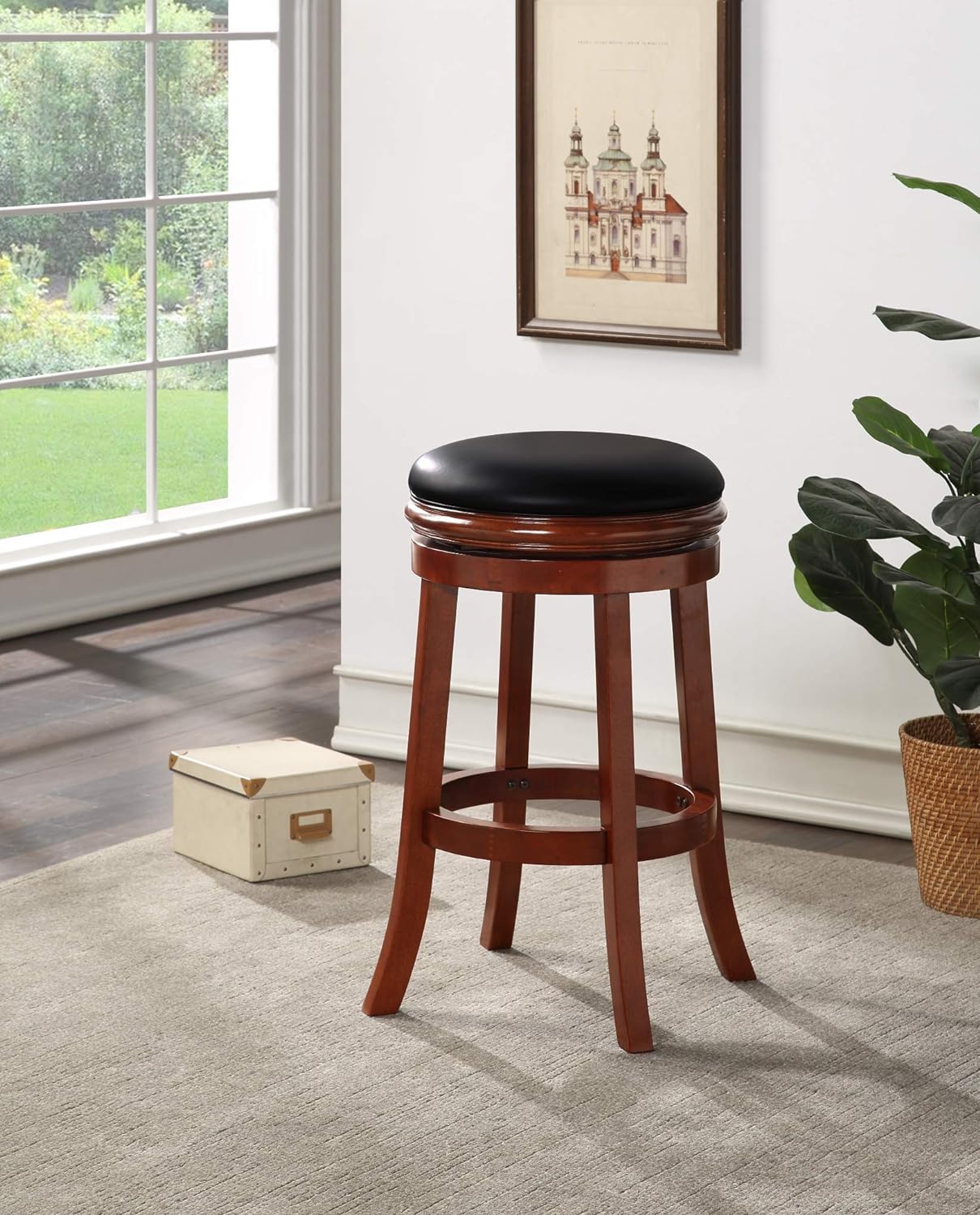 Boraam Backless Swivel Bar Stool - Cherry