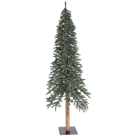 Vickerman 9' Natural Bark Alpine Artificial Christmas Tree Unlit, Faux Christmas Tree, Seasonal Indoor Home Decor