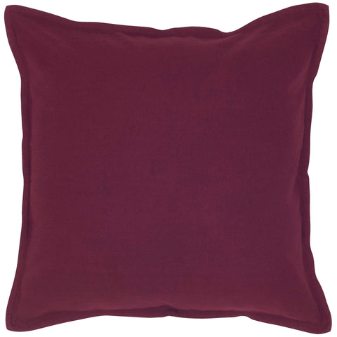 Rizzy Home 18" x 18" Cotton Pillow Cover in Wine