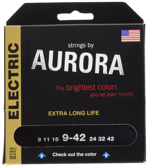 Aurora Strings AURPP9-42 9-42 Electric Guitar Strings, Purple