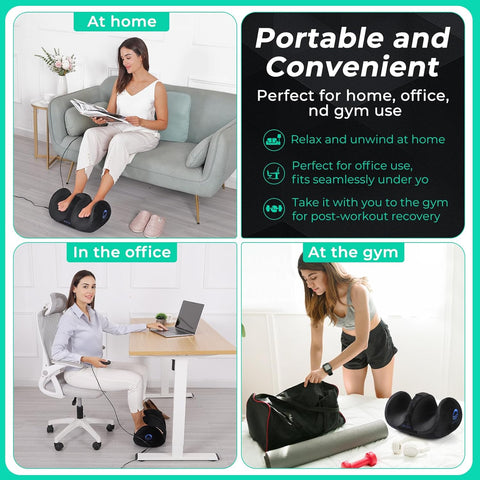 REATHLETE FOOTOASIS Foot Massager Machine with Heat | Foot and Calf Massager | Remote Control | Ultimate Feet Massager for Pain Relief and Circulation Boost | Deep Tissue Massager