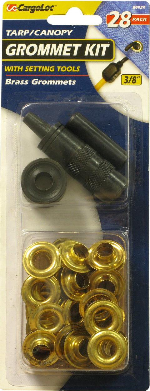 CargoLoc 89929 28 Pc. 3/8" Grommet Kit and Tools, Brass