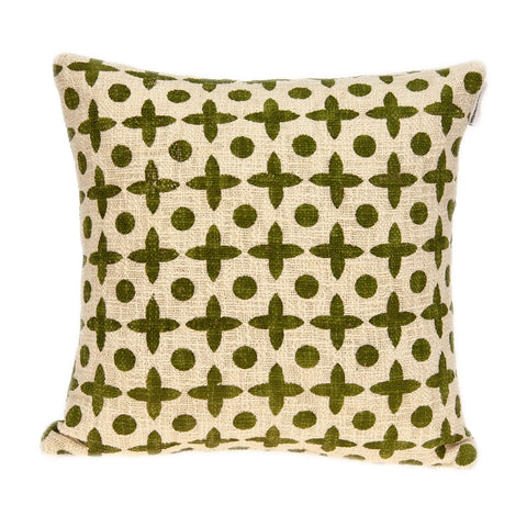Parkland Collection Sitara Beige Printed 18" x 18" Throw Pillow