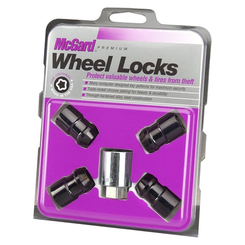 MCGARD 24026 Black Cone Seat Wheel Locks (M12 x 1.5 Thread Size) - Set of 4