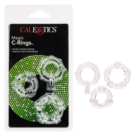 California Exotic Novelties Magic C-Rings, Set of 3, Clear