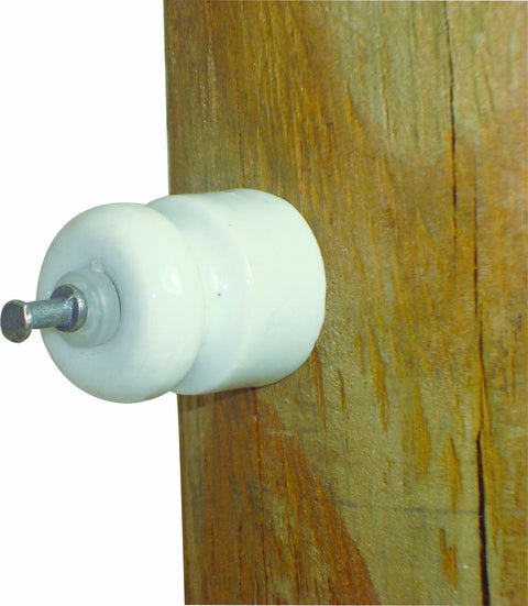 Field Guardian Porcelain Insulator with Nail and Washer