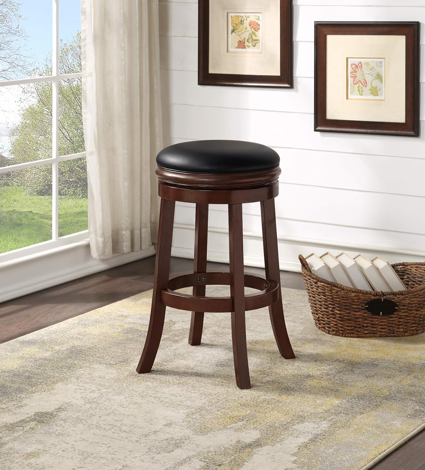 Boraam Backless Swivel Bar Stool - Cappuccino