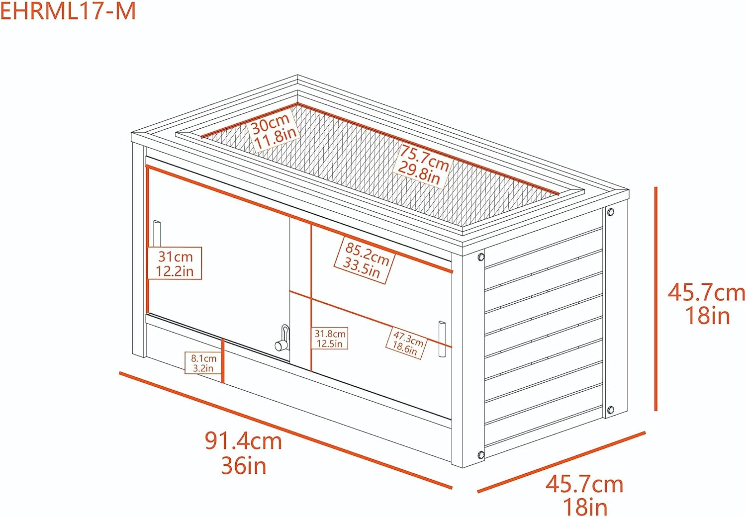 New Age Pet® ECOFLEX 36" Medium Mojave Reptile Habitat Enclosure Lounge in Grey