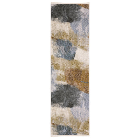 Oriental Weavers Hayden Area Rug - HAY09-2'3" x 7'6" - in Beige/Rust - Modern Style, Stain Resistant, Family and Pet Friendly, Entryway, Hallway Runner Rug