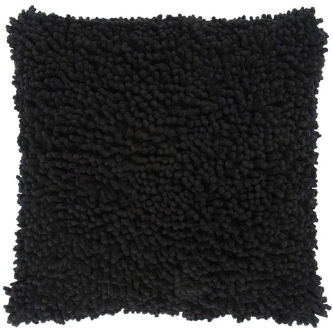 Rizzy Home | T03632 | Poly Fill Decorative Pillow | 18"x18" Black/Neutral/Black Solid