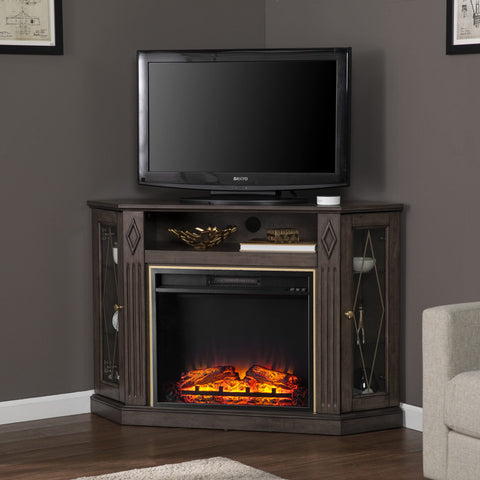 Austindale Base Electric Fireplace w/ Media Storage