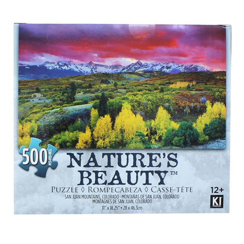 Yellow Fields with Red Skys 500 Piece Natures Beauty Jigsaw Puzzle