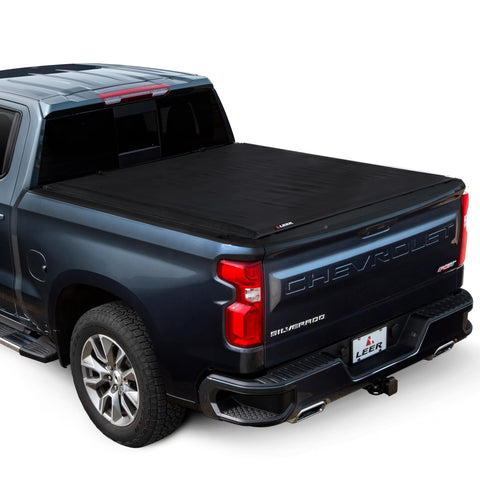 LEER SR250 Soft Rolling Tonneau Cover, Fits 2019 GM Silverado/Sierra Limited Classic Body with 6'6" Truck Bed