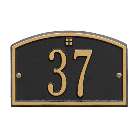 Cape Charles Petite Wall Address Plaque Color: Black/Gold Letters