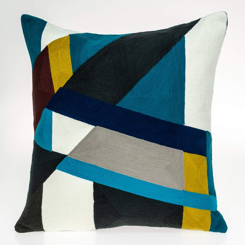 Parkland Collection Zenza Contemporary Multicolor Pillow Cover with Poly Insert