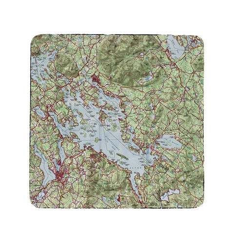 Betsy Drake Lake Winnipesaukee, NH Nautical Map Coaster Set of 4