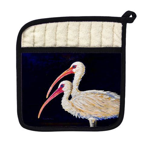 Two Ibis Pot Holder - 9x9
