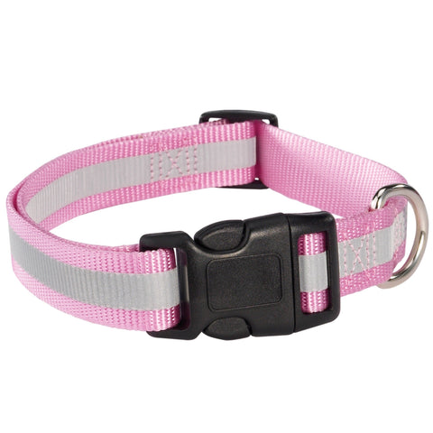 Guardian Gear Reflective Dog Collar, Fits Necks 14" to 20", Pink