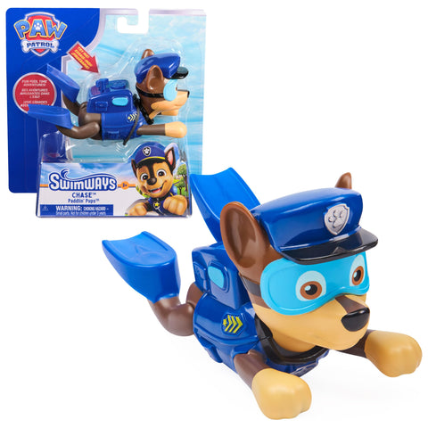 SwimWays Paw Patrol Paddlin' Pups Pool Toys & Outdoor Games, Bath Toys & Pool Party Supplies for Kids Aged 4 & Up, No Batteries Required, Chase