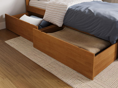 Urban Twin/Full Size Bed Drawers in Light Toffee
