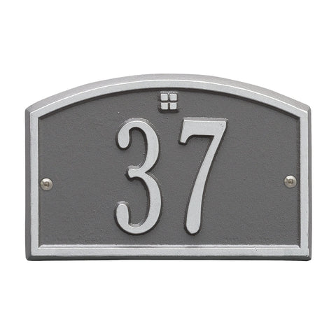 Cape Charles Petite Wall Address Plaque Color: Pewter/Silver Letters