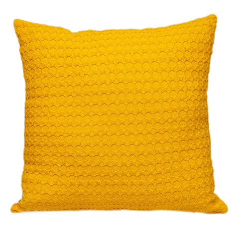 Parkland Collection Transitional Solid Yellow Square 20" x 20" Pillow