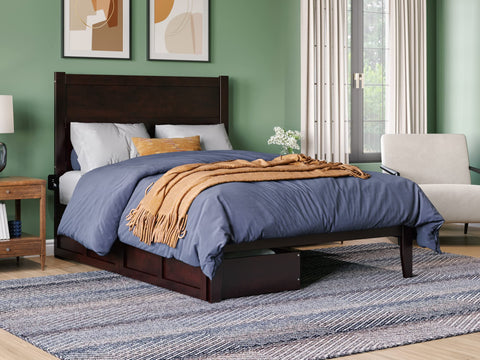NoHo Full Bed with 2 Drawers in Espresso
