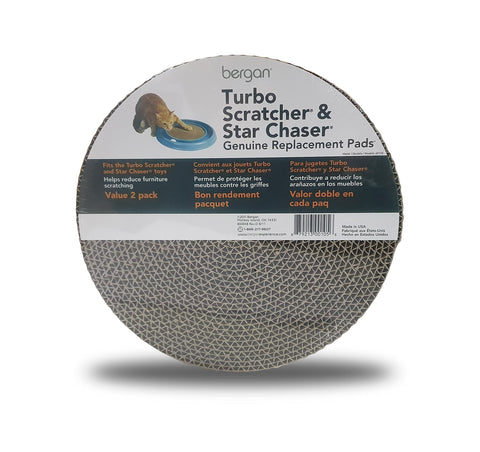 Bergan Turbo Scratcher Replacement Pads, 2 Pack