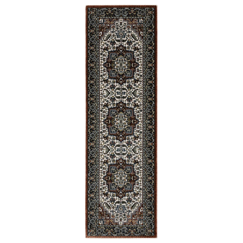 Oriental Weavers Vivian Area Rug - VI06A - 2'3" x 7'6" - in Red/Multi - Vintage Inspired, Stain Resistant, Family and Pet Friendly, Entryway, Hallway Runner Rug