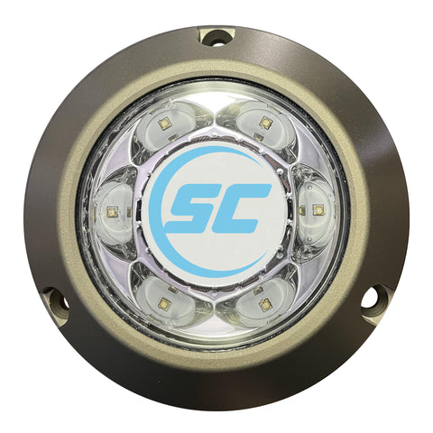 shadow-caster SC3 3" Aluminum LED Underwater Boat Light - Bimini Blue - 24 Watts - Tempered Glass Lens