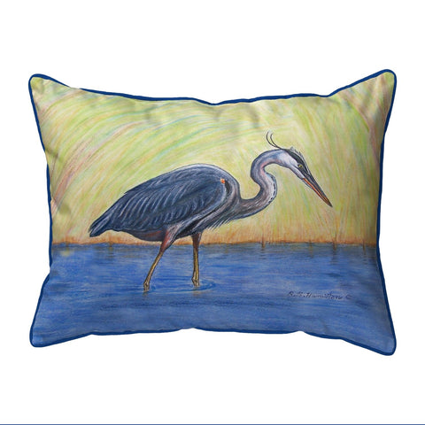 Coastal Blue Heron Indoor / Outdoor Pillow Size: Large