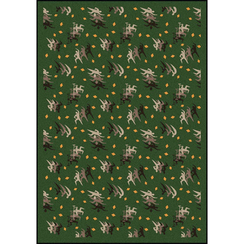 Joy Carpets Sports Fan Fitness Zone Area Rug, Sage