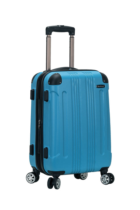 Rockland London Hardside Expandable Luggage with Spinner Wheels, Turquoise, Carry-On 20-Inch