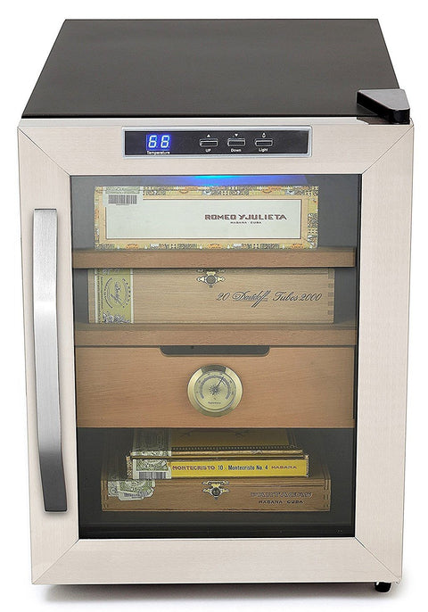 Whynter CHC-120S Stainless Steel 250-Cigar Cooler, 1.2 Cubic Feet Humidor, Black