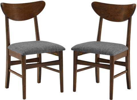 Landon 2-Piece Wood Dining Chairs W/Upholstered Seat Mahogany - 2 Wood Back Chairs