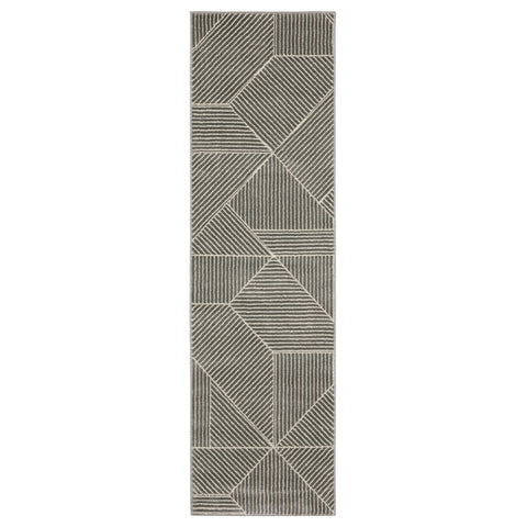 Oriental Weavers Raylan Area Rug - RAY08-2'3" x 7'6" - in Grey/Ivory - Modern Style, Stain Resistant, Family and Pet Friendly, Entryway, Hallway Runner Rug