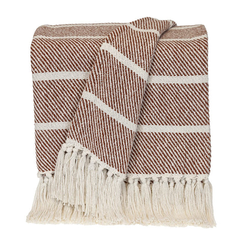 Parkland Collection Transitional Stripe Rust Rectangle 50 x 60 Throw