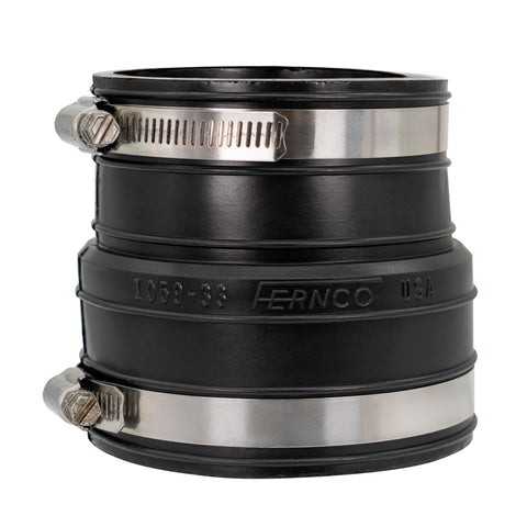 Fernco P1059-33 Flexible PVC Coupling For 3" Plastic Socket to Pipe Plumbing Connections