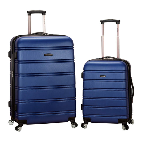 Rockland Melbourne Hardside Expandable Luggage with Spinner Wheels, Blue, 2 Piece (20/28)