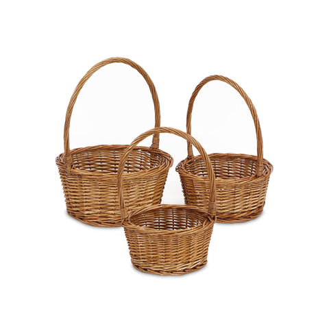 Kirkel Medium Brown Nested Round Basket Set
