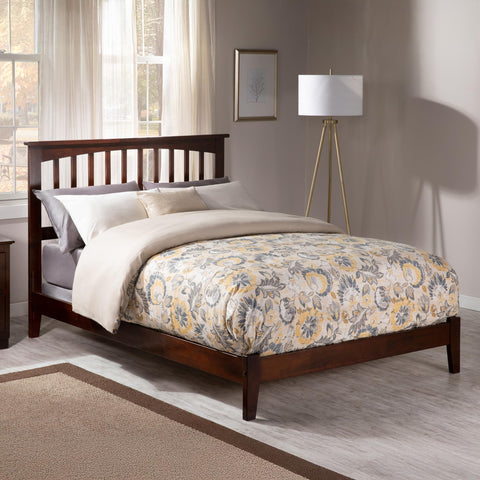 AFI, Mission Full Solid Wood Low Profile Wood Platform Bed, Walnut