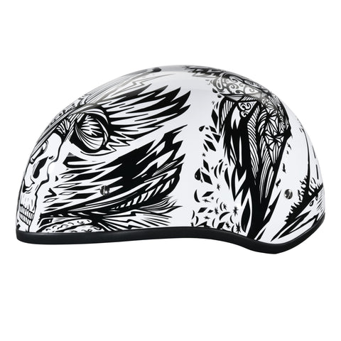 D.O.T. Daytona Skull Helmet- W/ Live Fast- XS